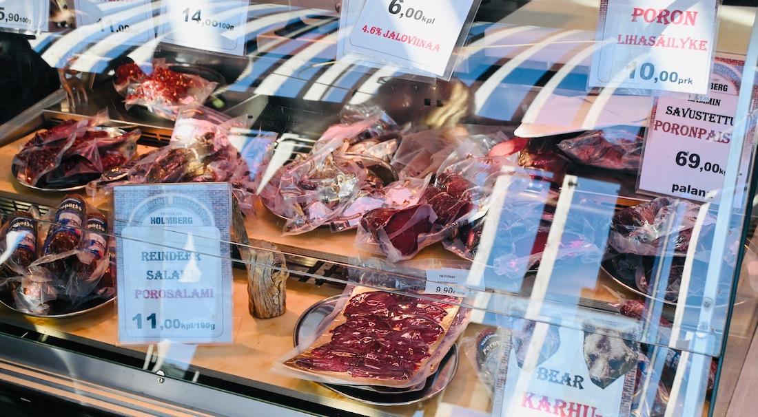 Fleisch und Wurst auf dem Markt