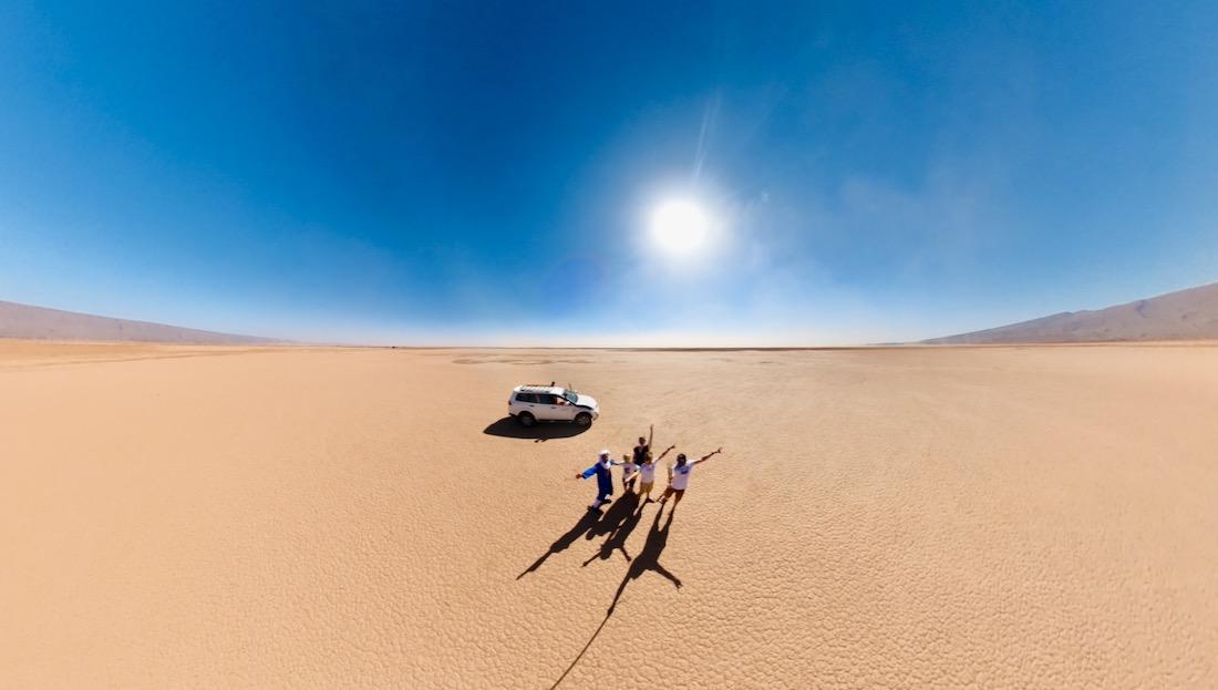 Fravely auf dem Grund des Iriki See in Marokko