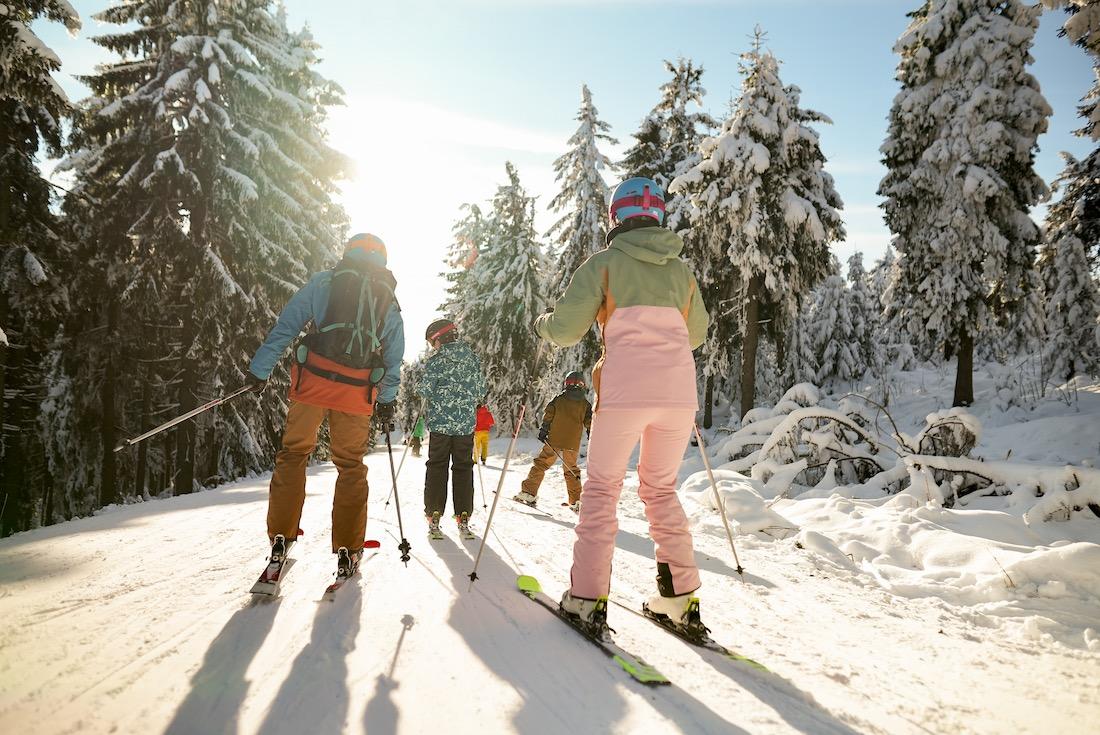 Fravely auf der Skipiste am Fichtelberg in Oberwiesenthal