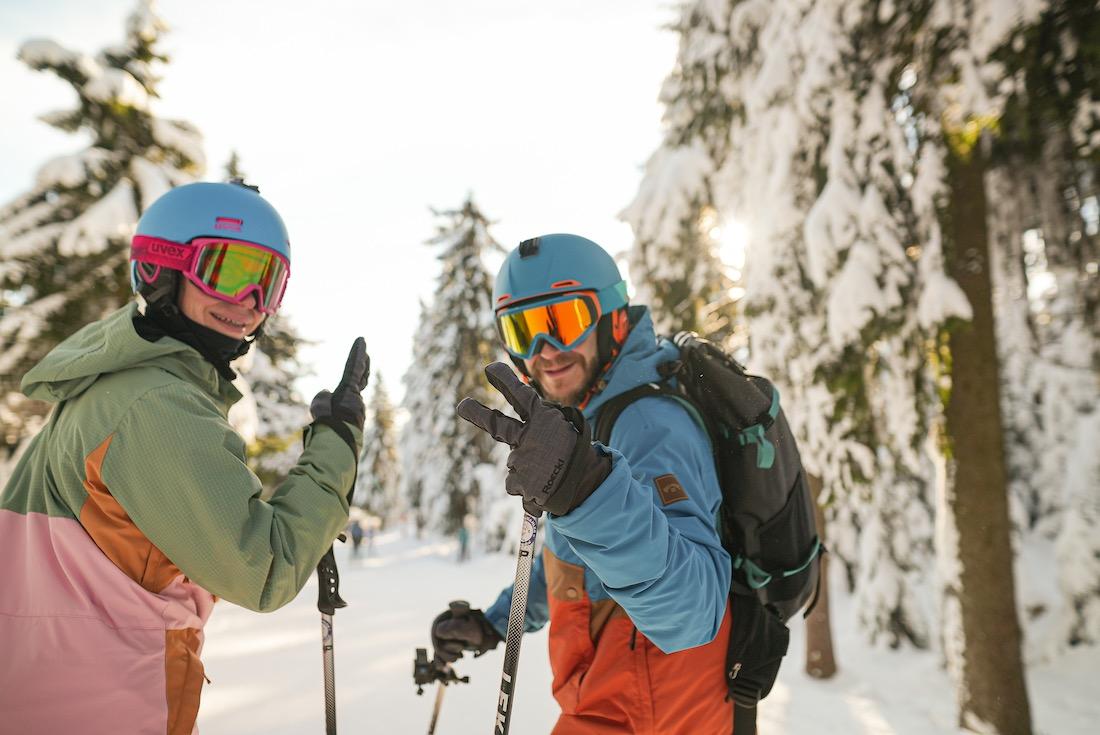 Melanie und Thomas haben Spass am Fichtelberg