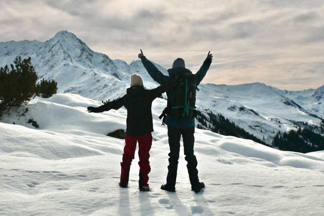 Ben und Flo sind happy im Schnee