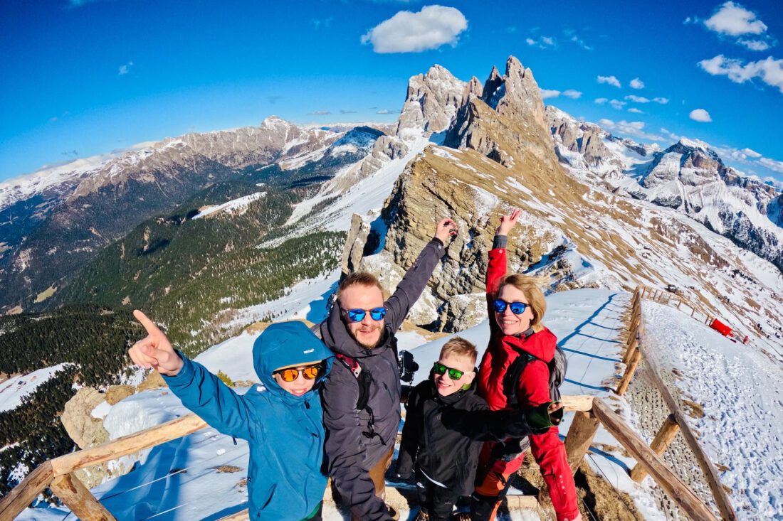 Seceda in den Dolomiten im April
