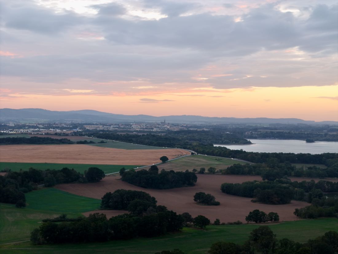 Blick über Bautzen beim Sonnenuntergang