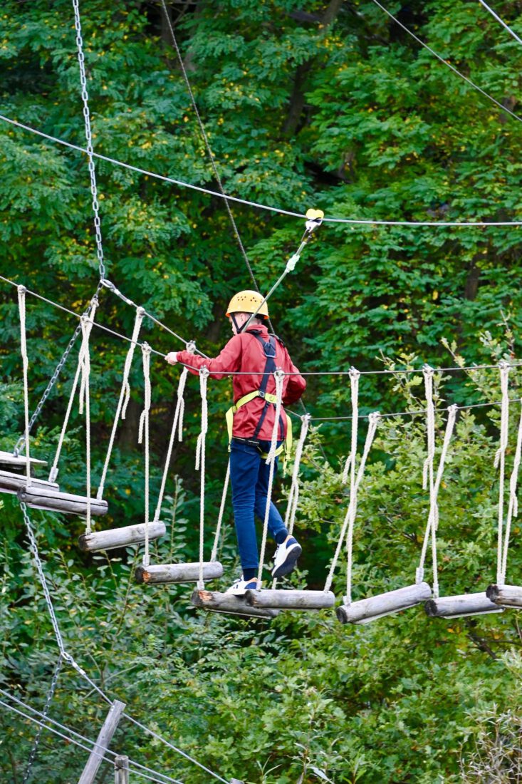Flo im Kletterpark an der Talsperre Bautzen