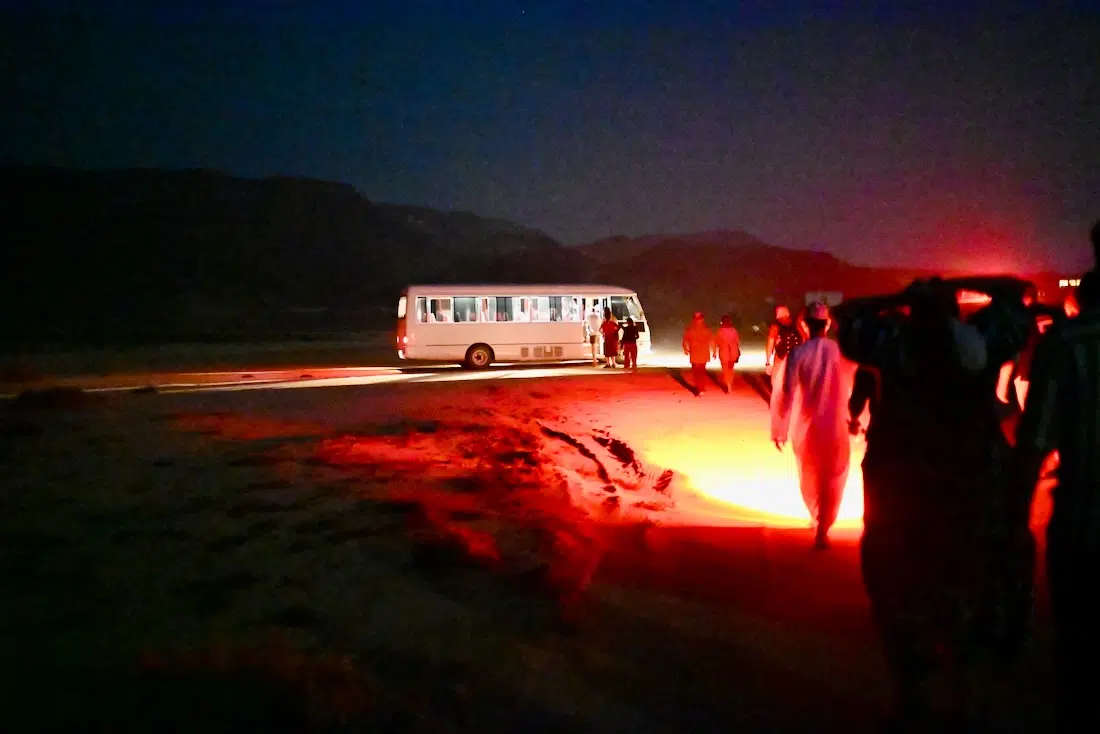 Bus vom Ras Al Jinz Turtle Reserve