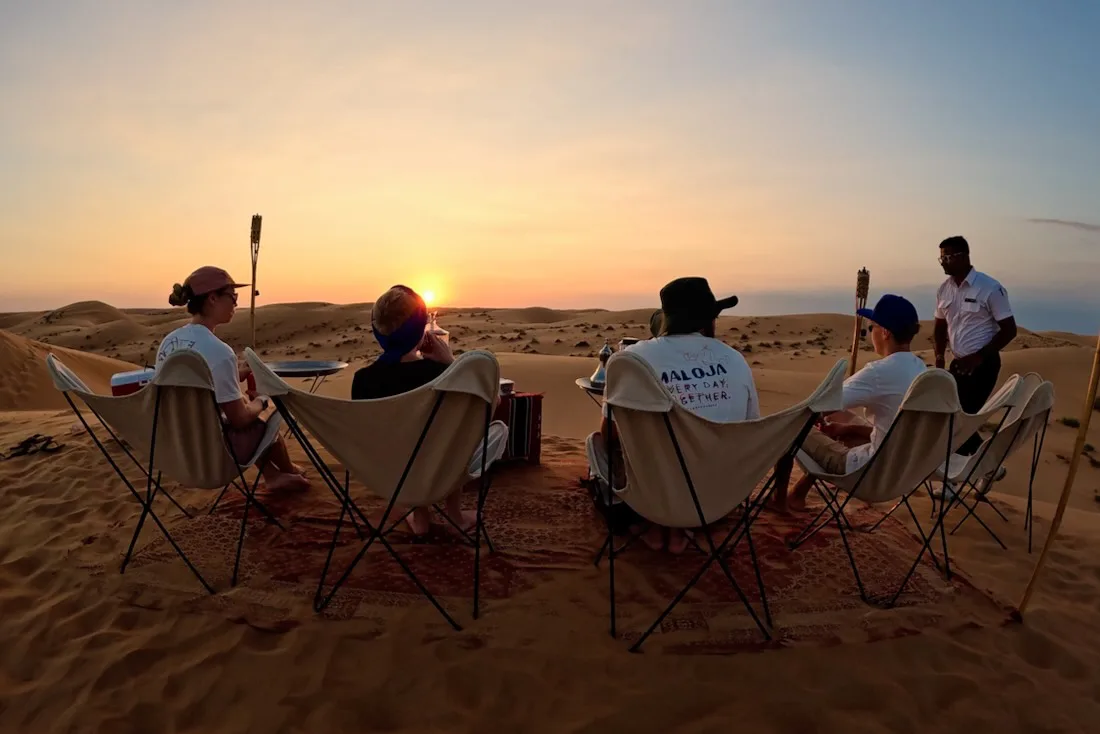 Fravely beim Sunset-Set im Thousand Nights Camp Oman
