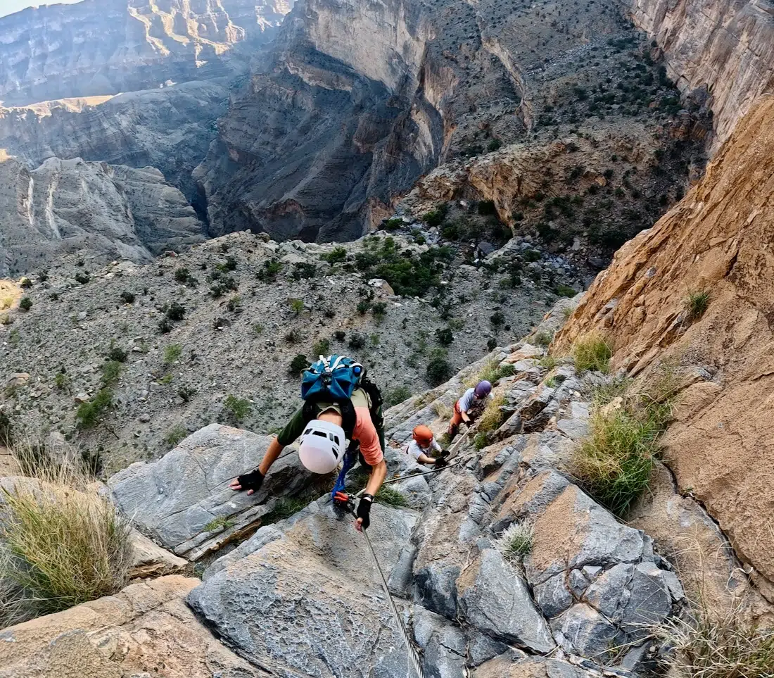 Fravly auf dem via Ferrata am Jebel Shams