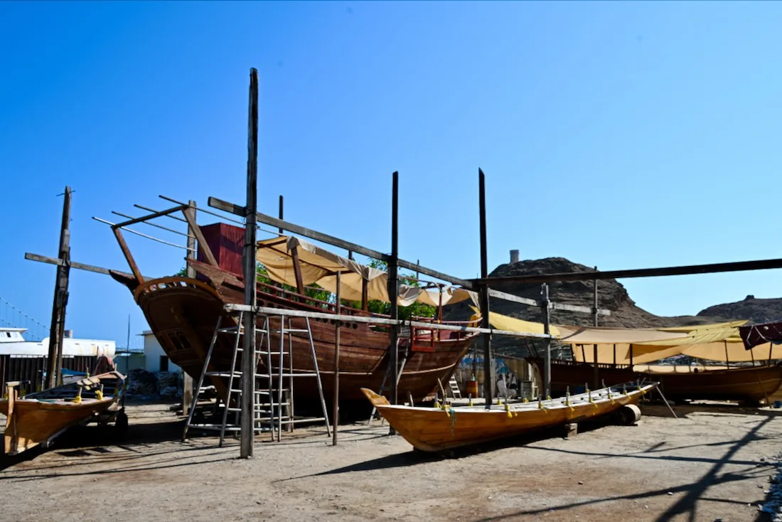 Werft für Dhow Boote in der Stadt Sur