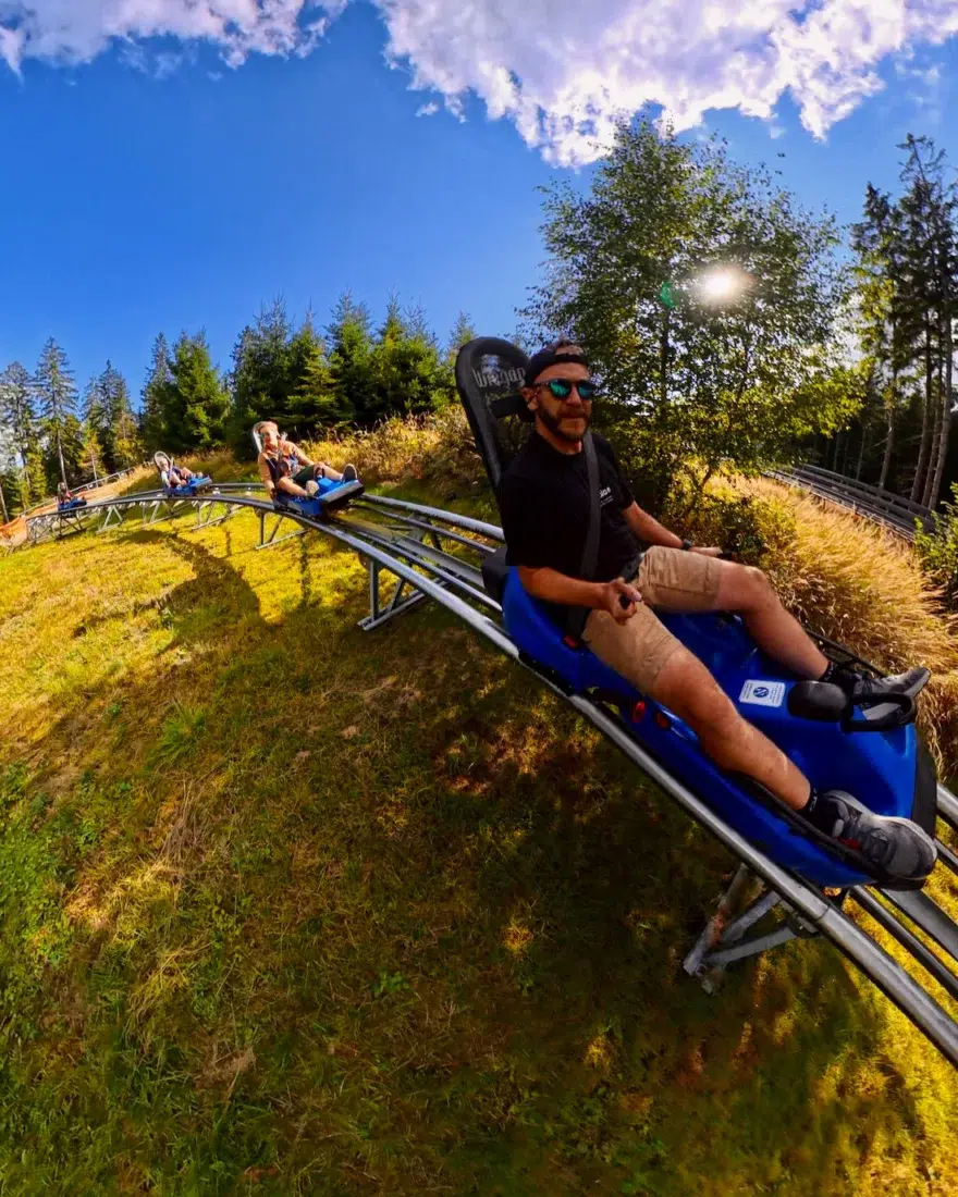 Fravely auf dem Alpine Coaster am Ochsenkopf