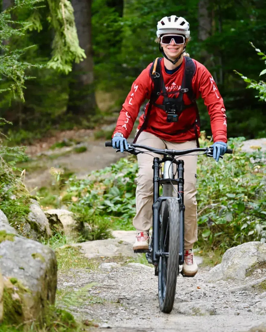 Melanie auf dem Trail am Ochsenkopf