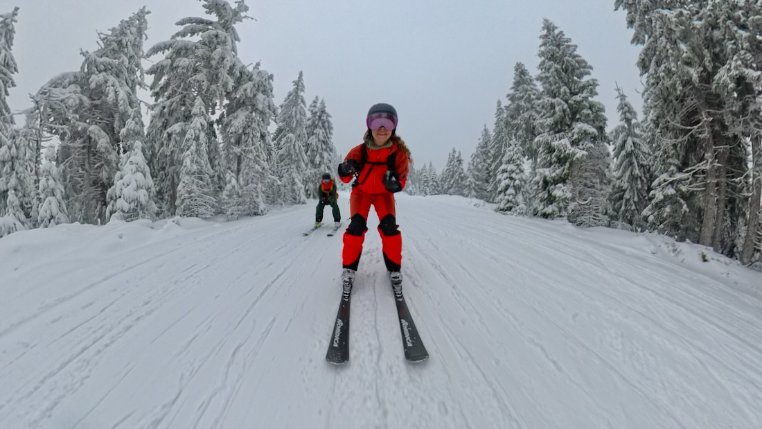 Melanie und Thomas auf der Piste am Ochsenkopf