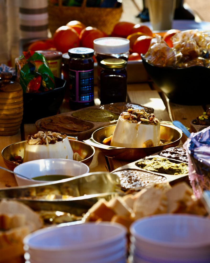 Das Frühstück bei Bonheur Voyages in der Sahara