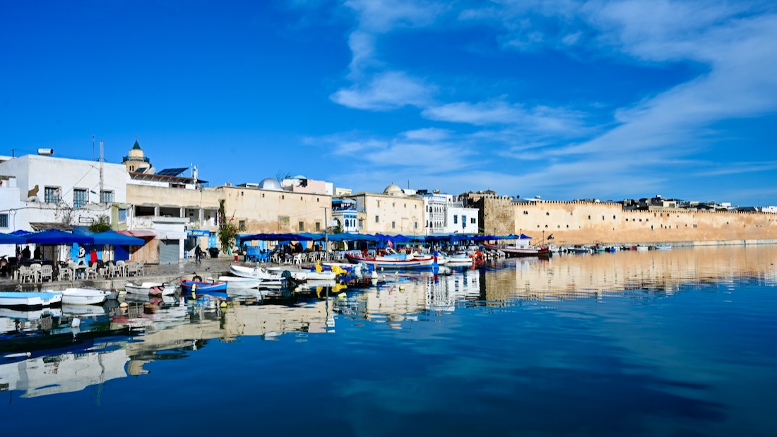 Der Ort Bizerte mit dem kleinen wundervollen Hafen am Mittelmeer