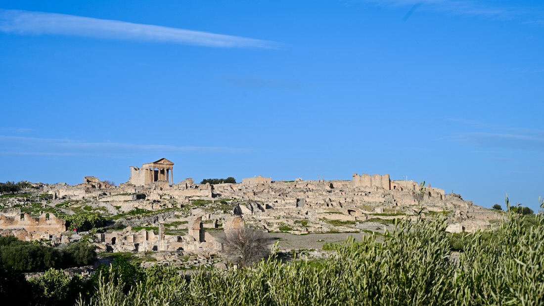 Die alte Römerstadt Dougga in Tunesien