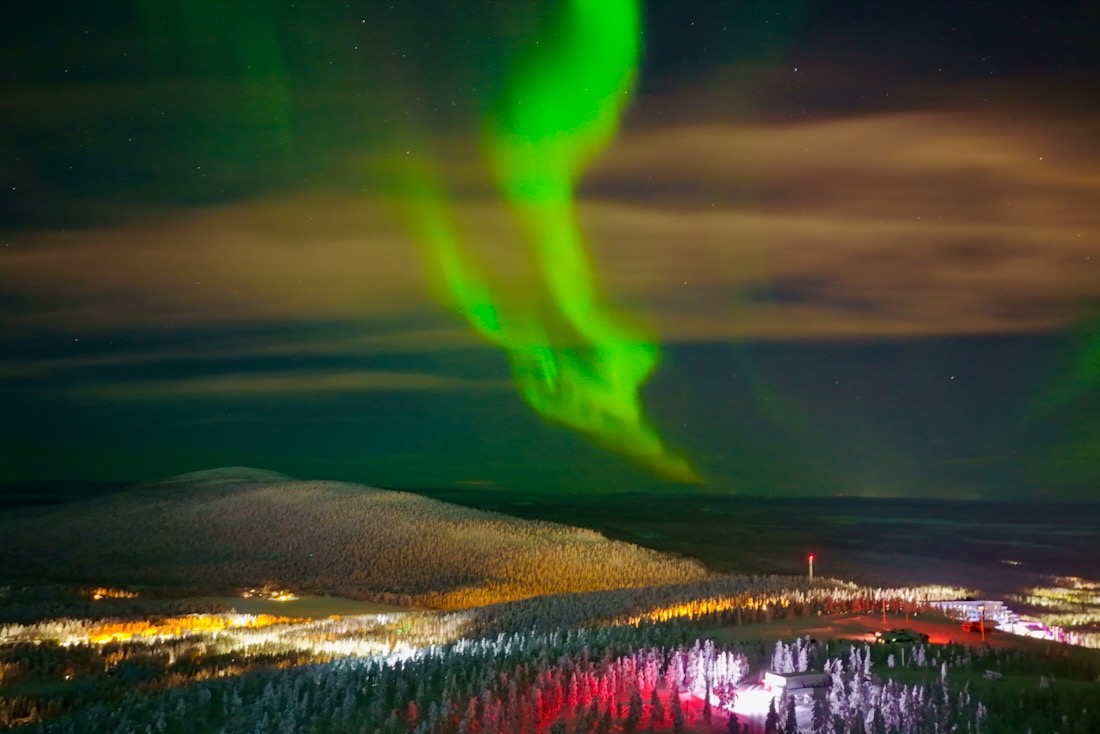 Nrodlichter über Levi in Lappland