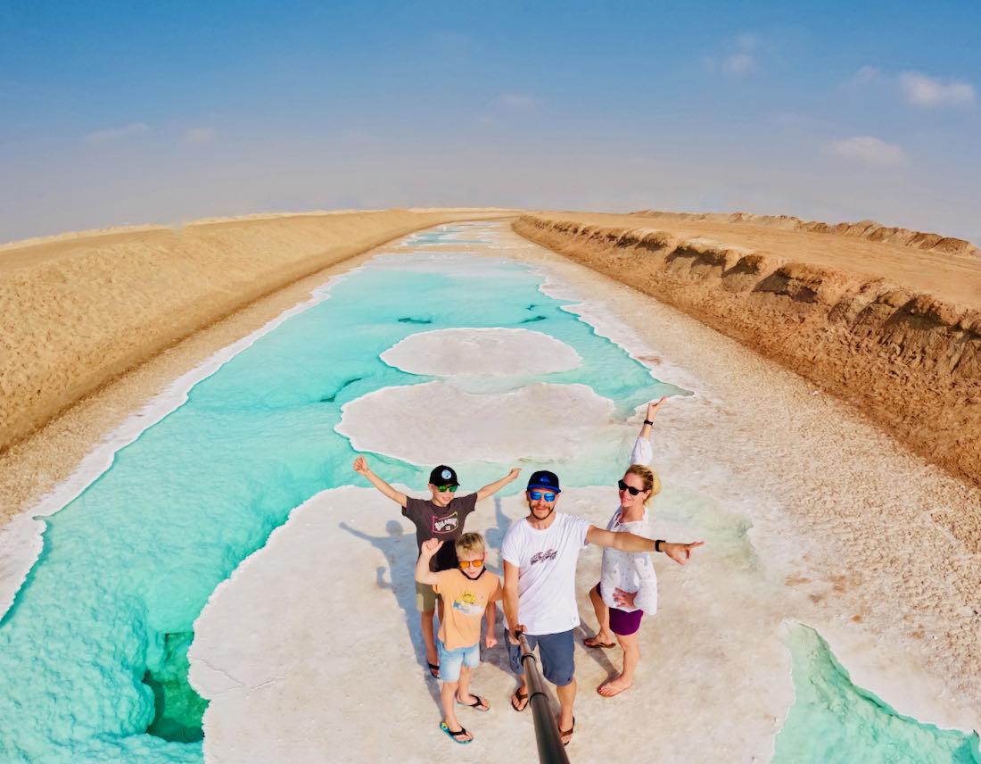 Abu Dhabi Al Wathba Long Salt Lake