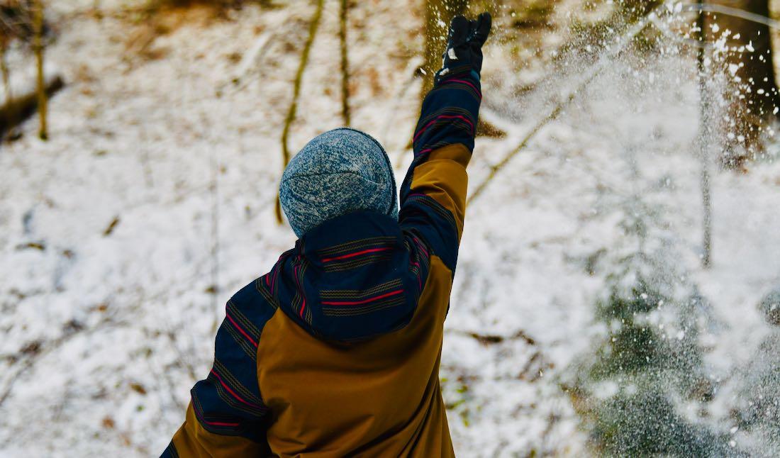 Flo im Schnee am Jested