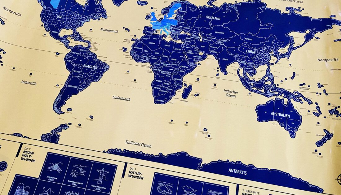 Rubbelkarte - Weltkarte Header