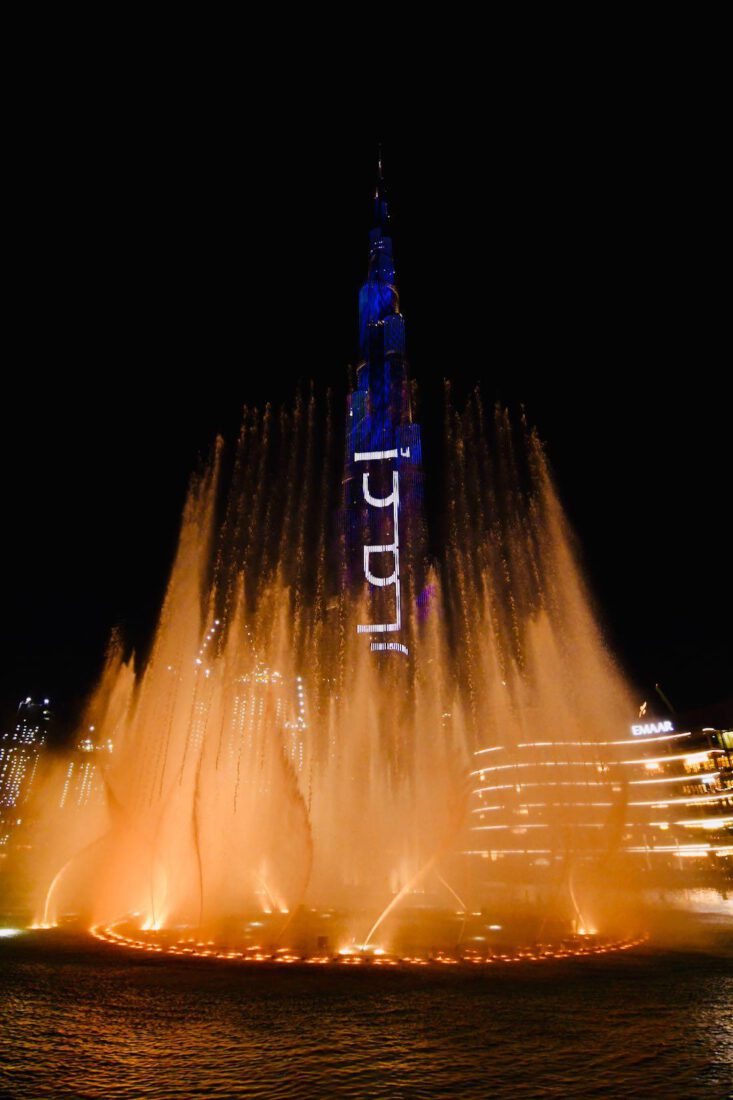 Wassershow am Burj Khalifa in Dubai